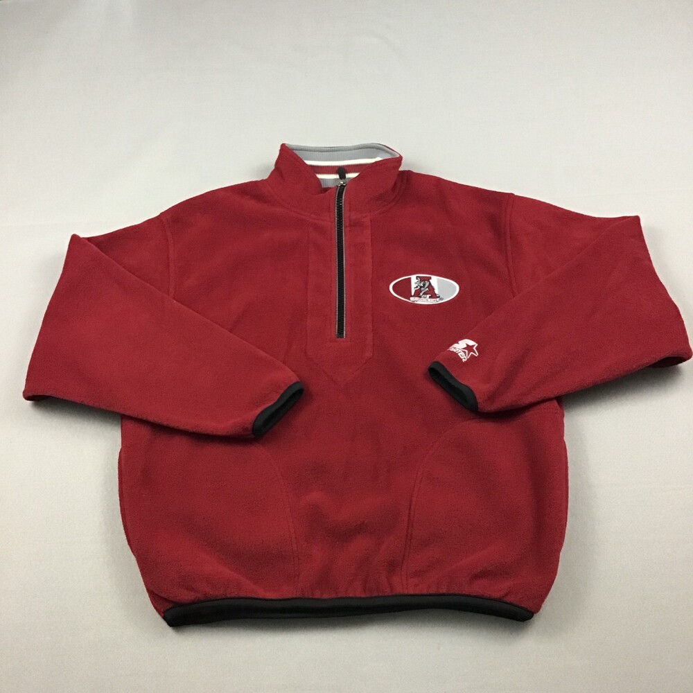 Vintage Alabama Crimson Tide Jacket Men Medium Red Starter 1/4 Zip Fleece M